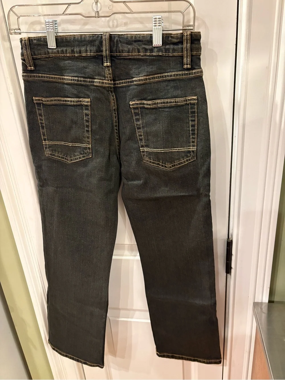 NWT Cat & Jack unisex Dark blue with brown on edges Bootcut Jeans size 10 TR168